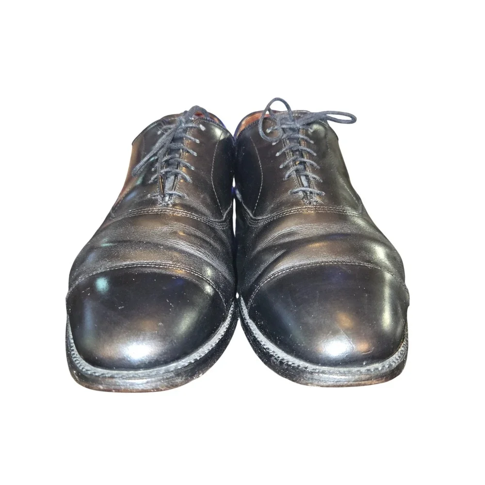Allen Edmonds Park Avenue Oxford Mens 10.5 B NARROW Black Leather Cap Toe 5615